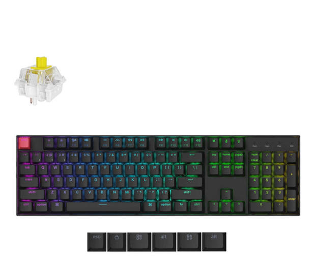 Keychron K10X Custom Mechanical SuperSwitch Banana HS RGB FullSize - 1345125 - zdjęcie 2